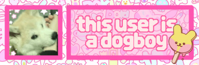 Credit: Saikiboxes on Tumblr. Text: "this user is a dogboy" this user is a dogboy